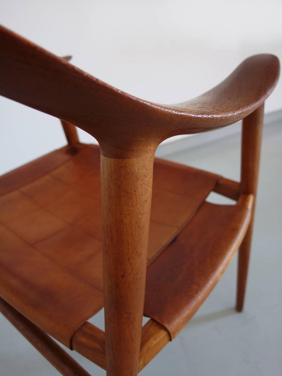 Leather Pair of Radstad and Relling Bambi Armchair by Gustav Bahus, Norway, 1954