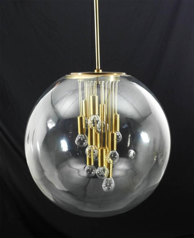 Extra Large Doria Brass Globe Pendant at 1stDibs
