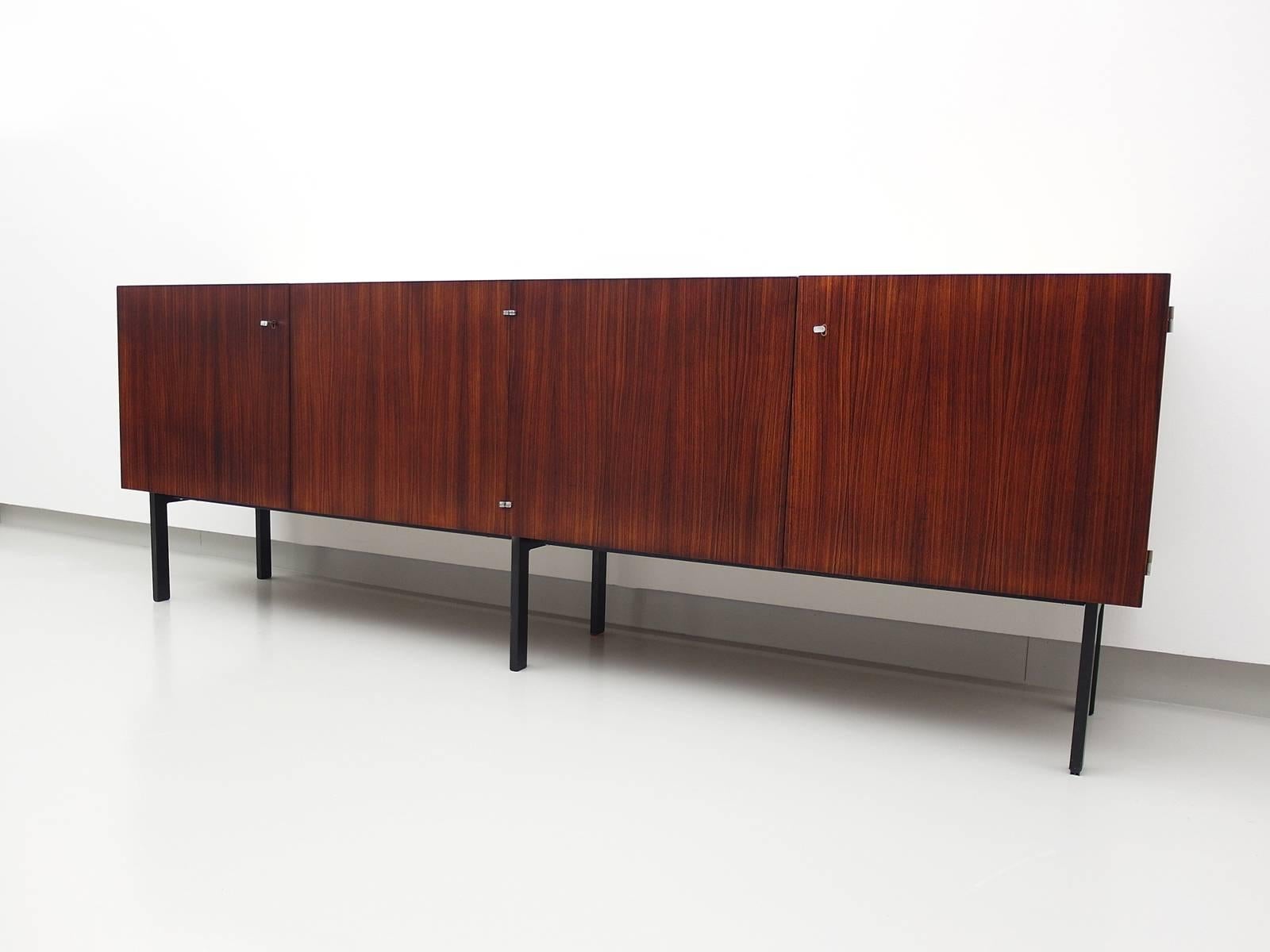 French Rosewood Sideboard Attributed to Etienne Fermigier for Meubles et Fonction, 1961 For Sale