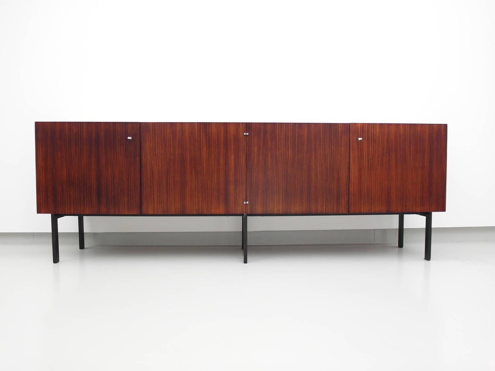 Mid-20th Century Rosewood Sideboard Attributed to Etienne Fermigier for Meubles et Fonction, 1961 For Sale