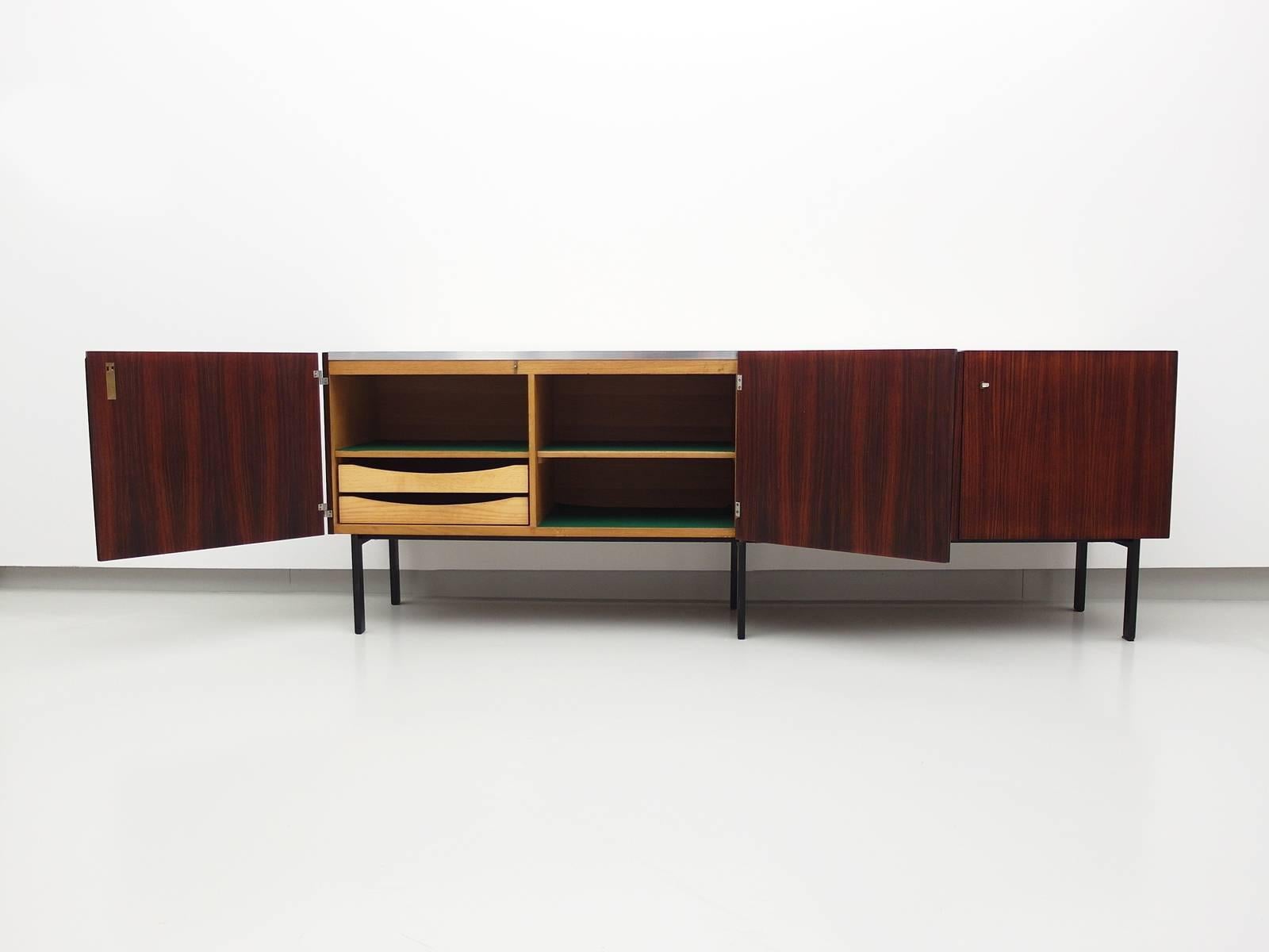 Rosewood Sideboard Attributed to Etienne Fermigier for Meubles et Fonction, 1961 In Excellent Condition For Sale In Woudrichem, NL