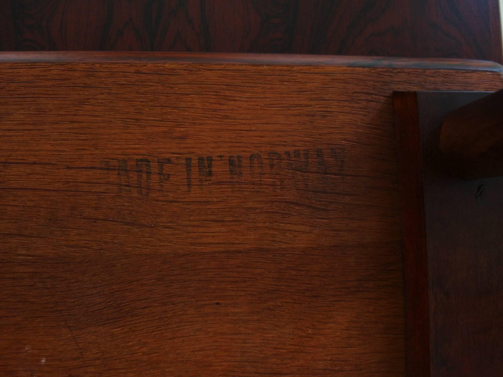 Elegant Set of three Rosewood Nesting Tables by Gustav Bahus, Norway, 1960s 1