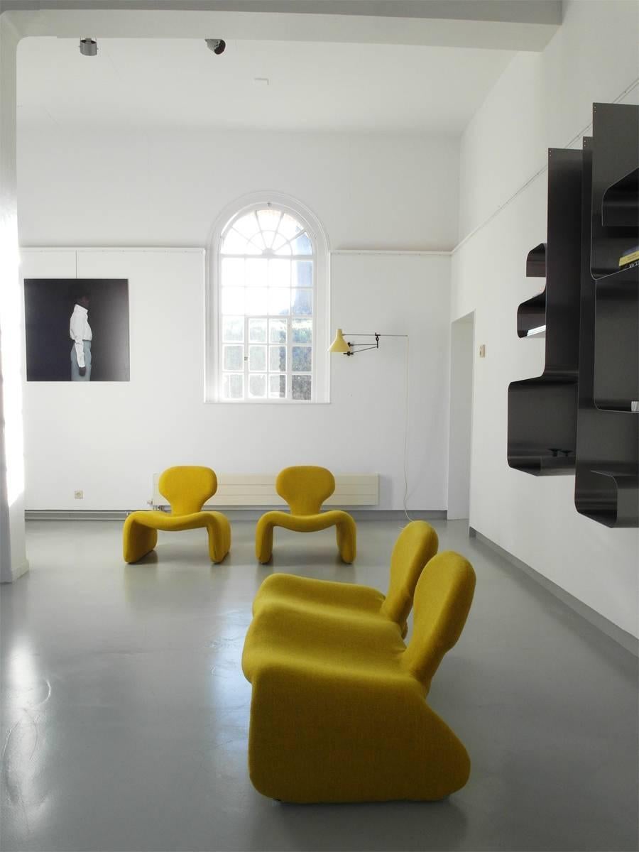 Yellow Djinn Settee Sofa by Olivier Mourgue, 1965 Airborne, Stanley Kubrick In Excellent Condition In Woudrichem, NL