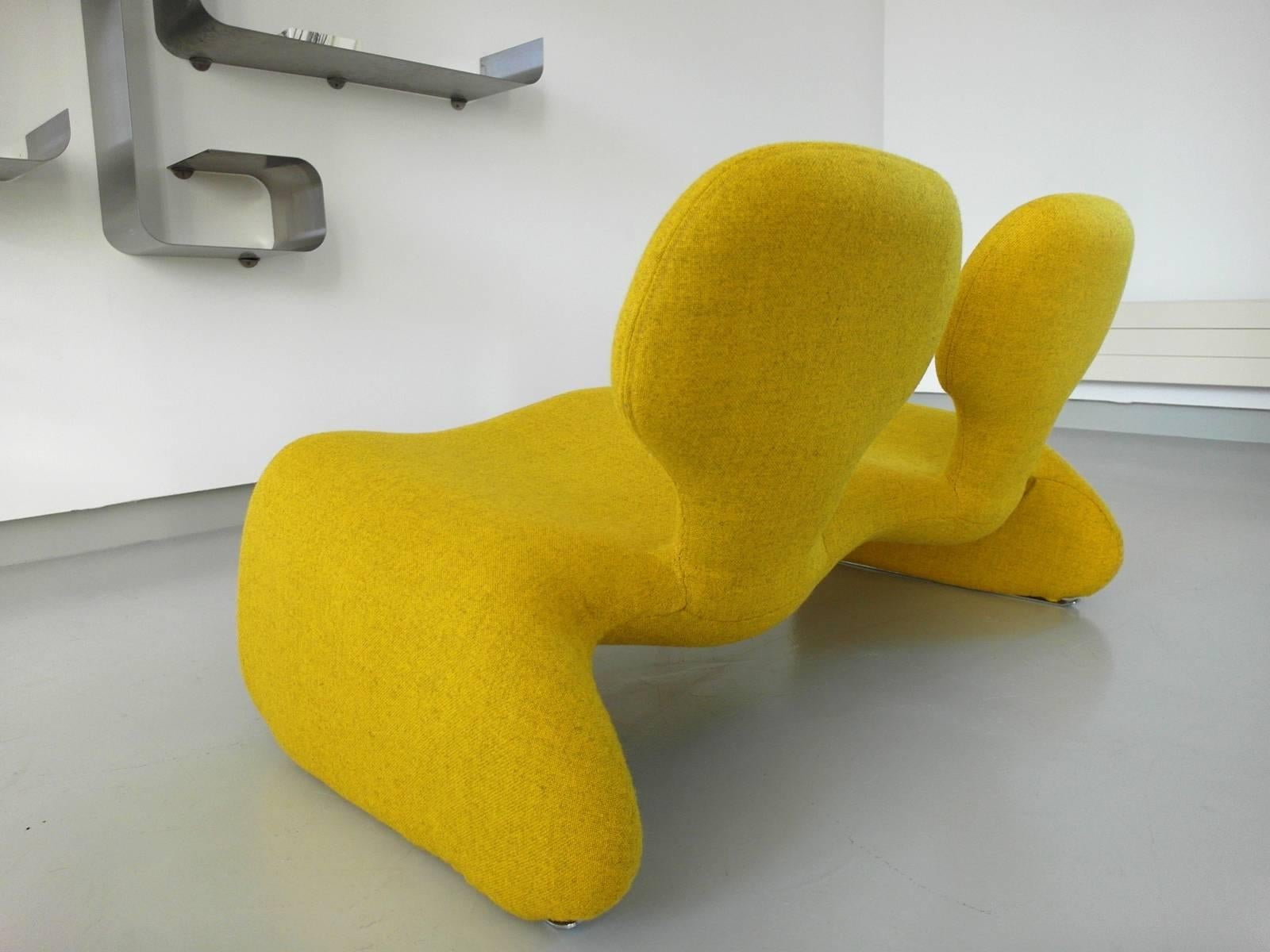 Yellow Djinn Settee Sofa by Olivier Mourgue, 1965 Airborne, Stanley Kubrick 3