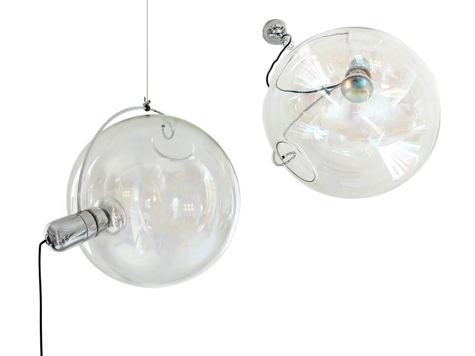 Impressive Pair of Sona Lamps by Carlo Nason for Lumenform, Italy, 1973 For Sale 2