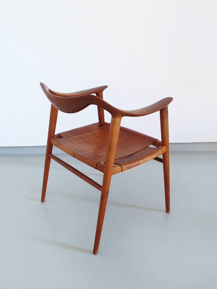 Mid-20th Century Rare Radstad and Relling Bambi Armchair by Gustav Bahus, Norway, 1954