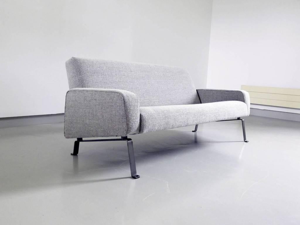 Metal Rare Three-Seat Sofa Designed by Joseph-André Motte for Artifort, 1955