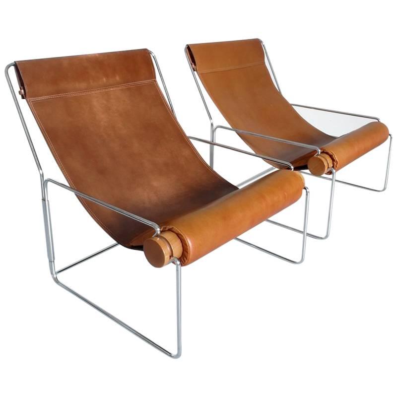 Rare Pair of Londra Chairs by Brian Kane for Studio Silvio Coppola, Italy, 1971