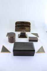 Chinese Cloisonné Ten-Piece Desk Set, circa 1900