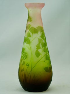 Emile Galle French Art Nouveau Cameo Vase