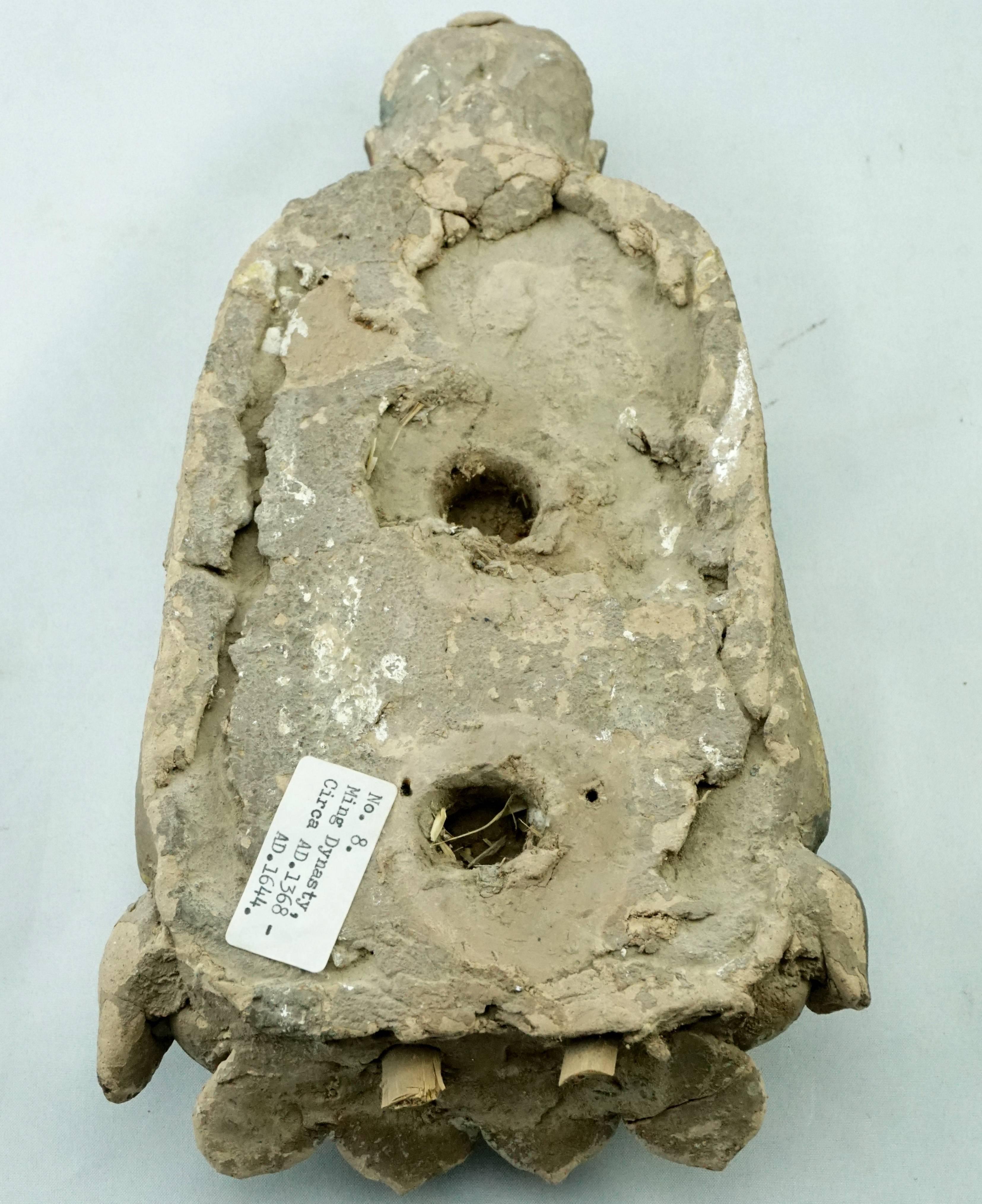 Hand-Crafted Yuan, Ming Dynasty Buddha, circa 14th Century