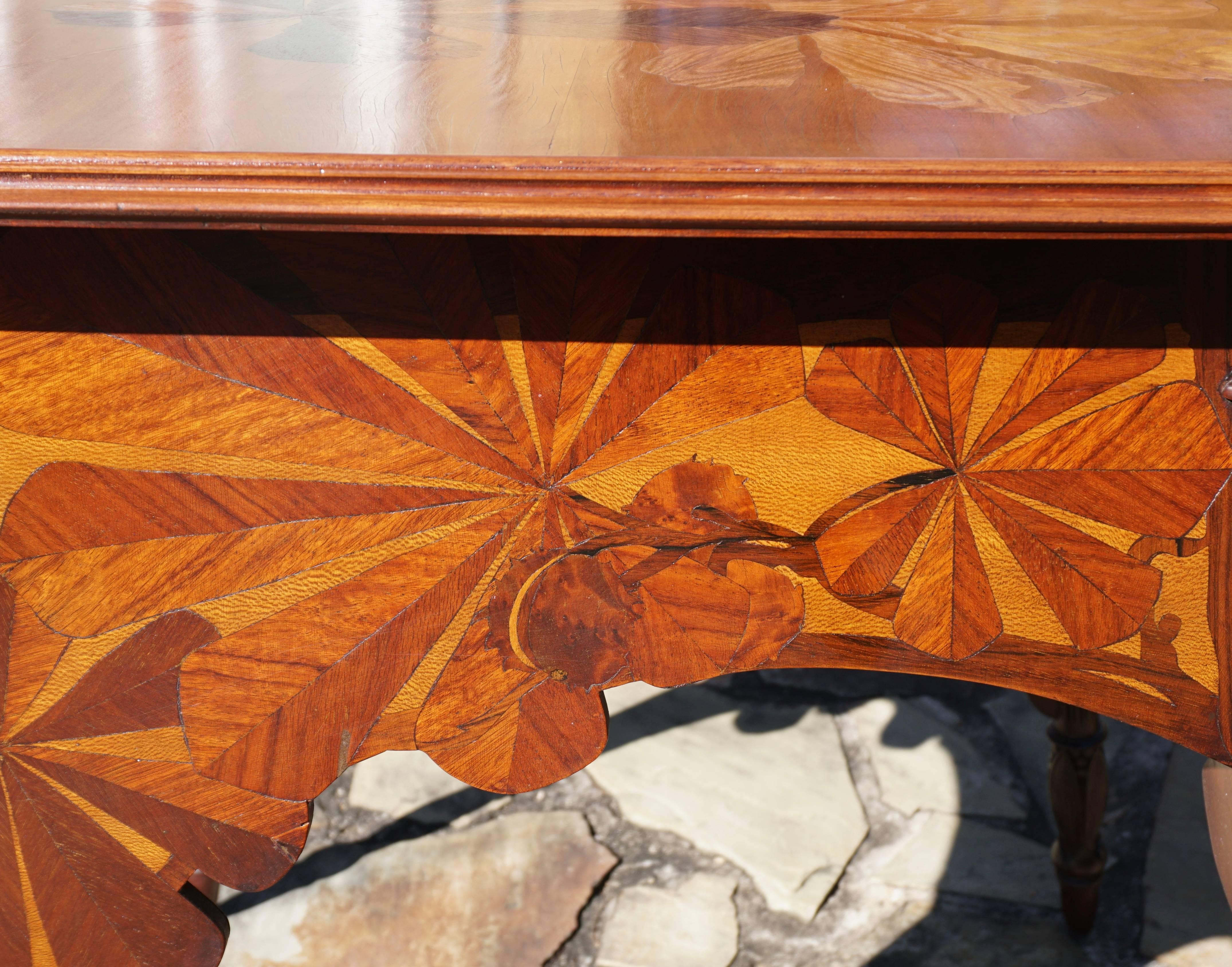 Early 20th Century Louis Majorelle Signed French Art Nouveau Game Table, circa 1900 For Sale