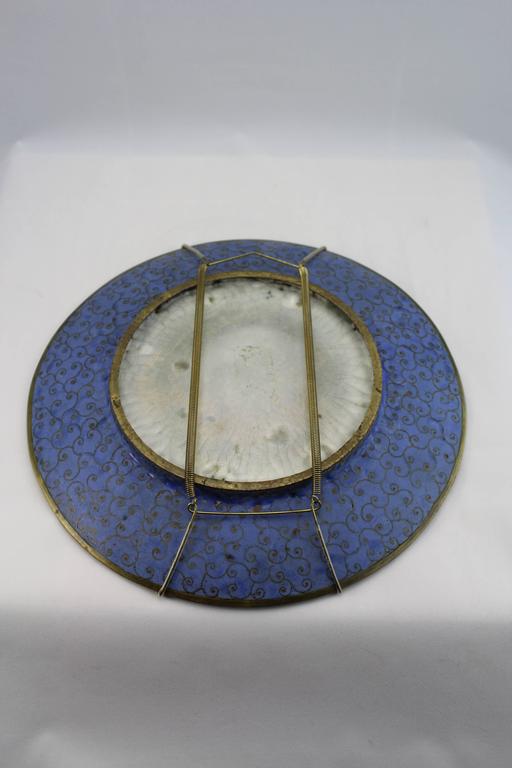 Japanese Meiji Period Cloisonné Charger Plate, circa 1885 In Good Condition In Dallas, TX