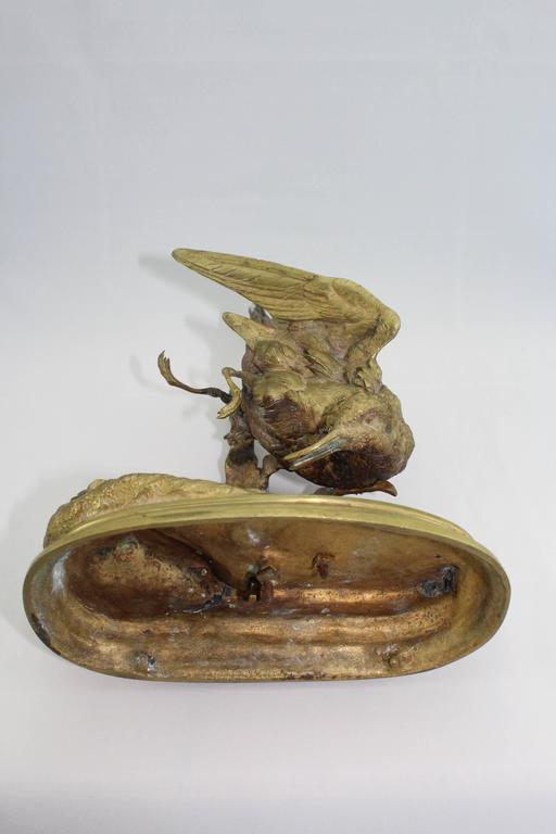 Jules Moigniez French Animalier Bronze, circa 1868, Sandpiper In Good Condition In Dallas, TX