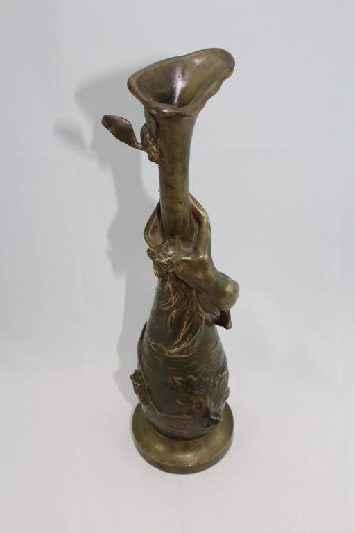 Early 20th Century Antoine Bofill Art Nouveau Nude Bronze Sculpture, circa 1900 For Sale