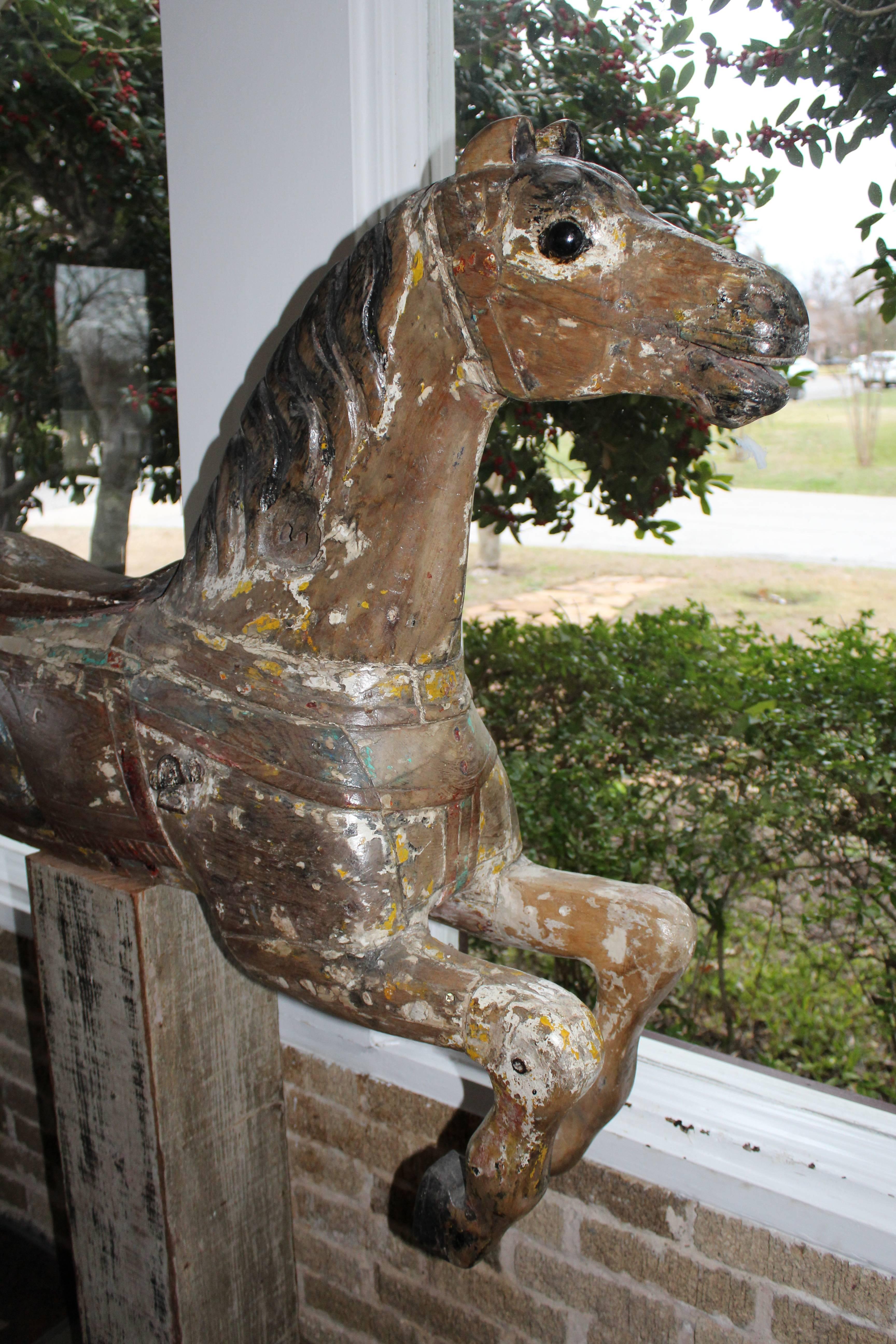 American Classical Large 19th Century Parker American Carousel Horse For Sale