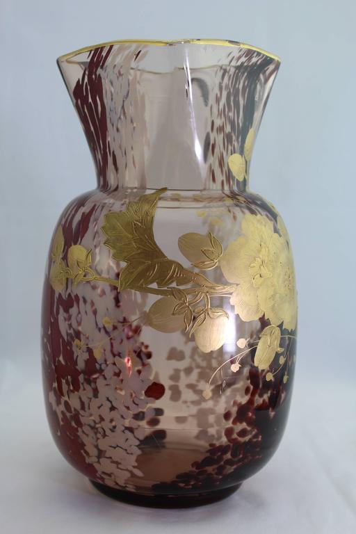 Art Nouveau Ernest Baptiste Léveillé, Paris, circa 1900 Art Glass Vase