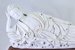 'Dehua' He Chaozong Figure of Resting Buddha, Qing Dynasty, 19th Century