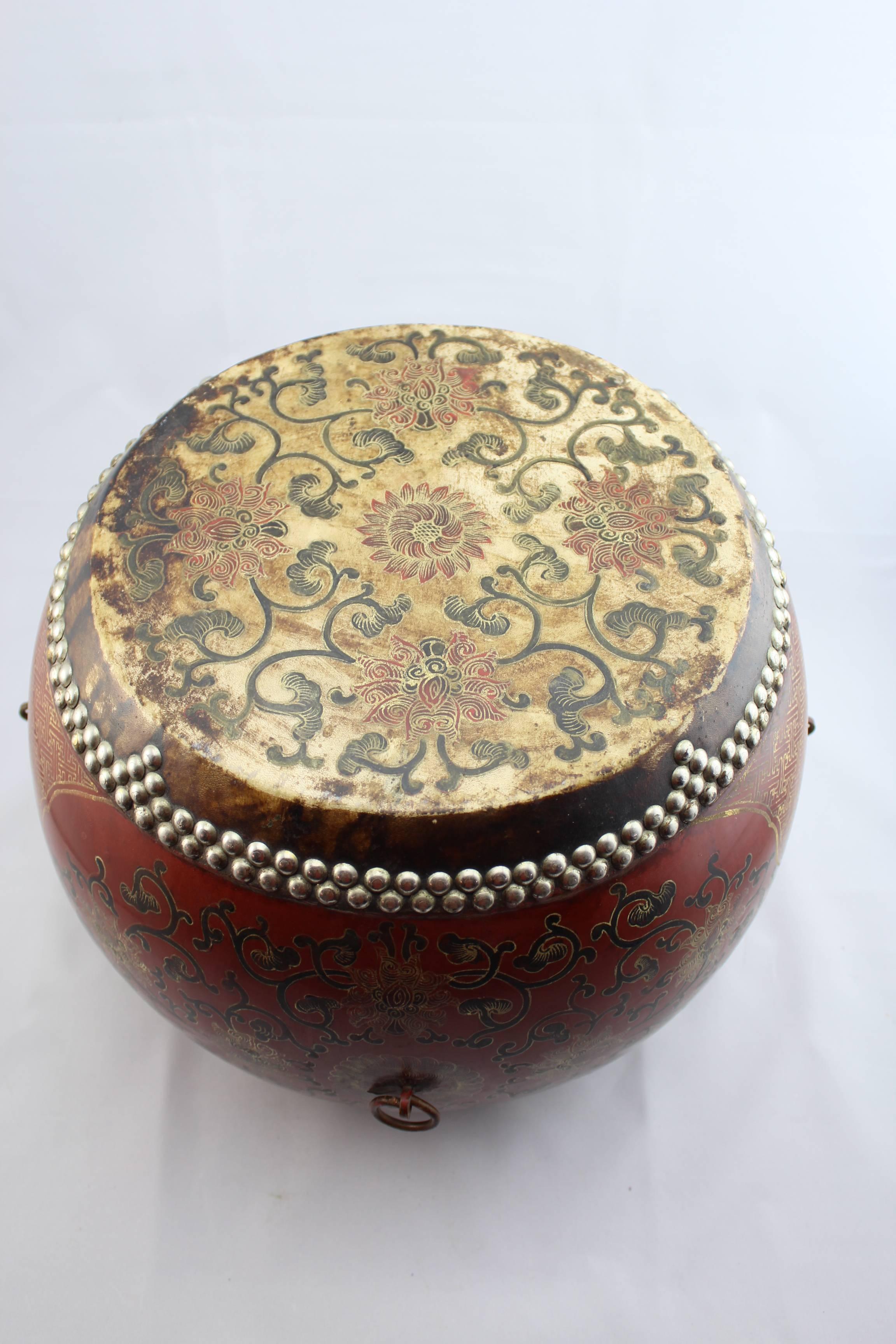 antique chinese drum