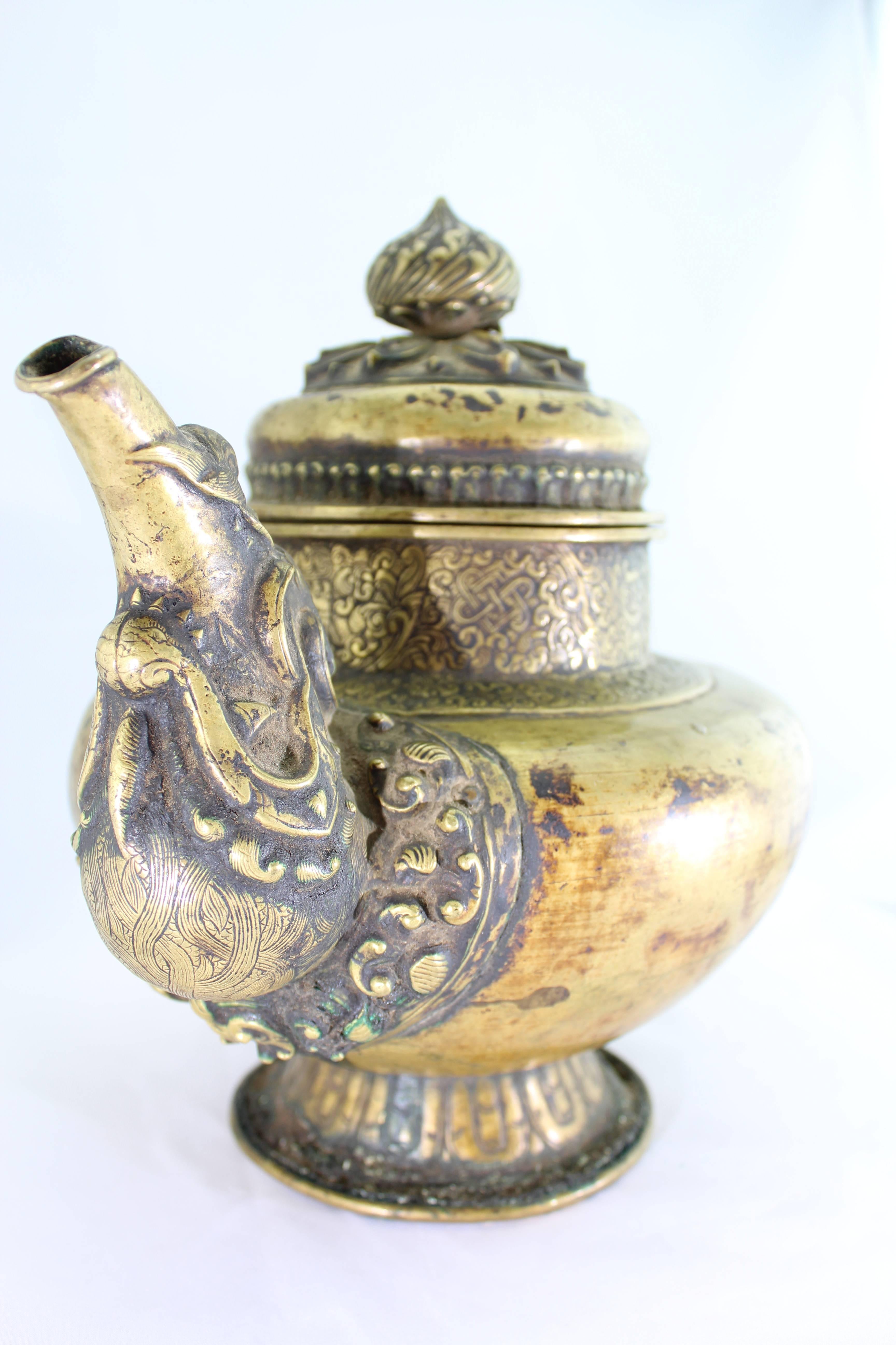 19th century dragon teapot