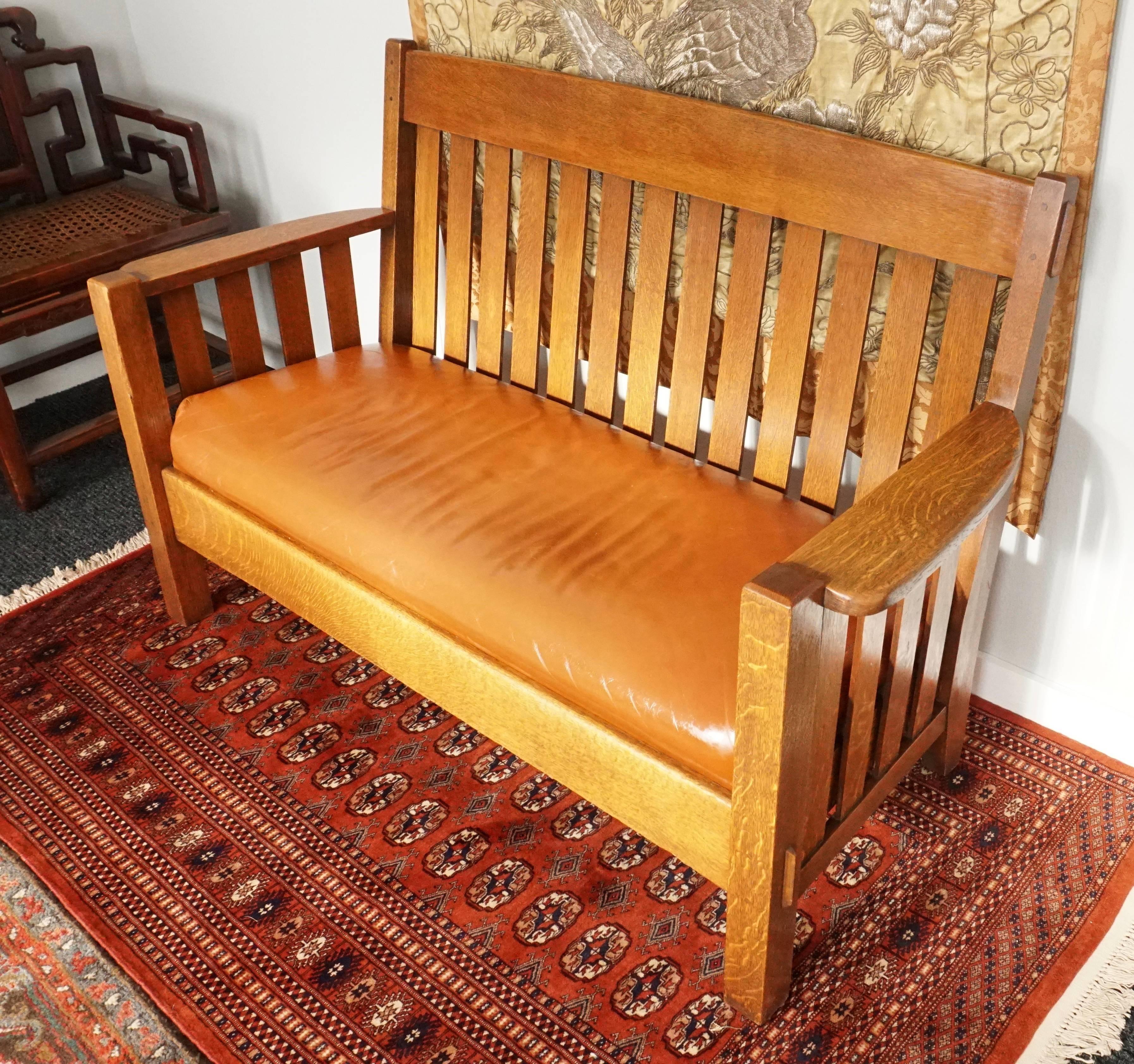 American Mission Settee Harden Furniture Co., circa 1907