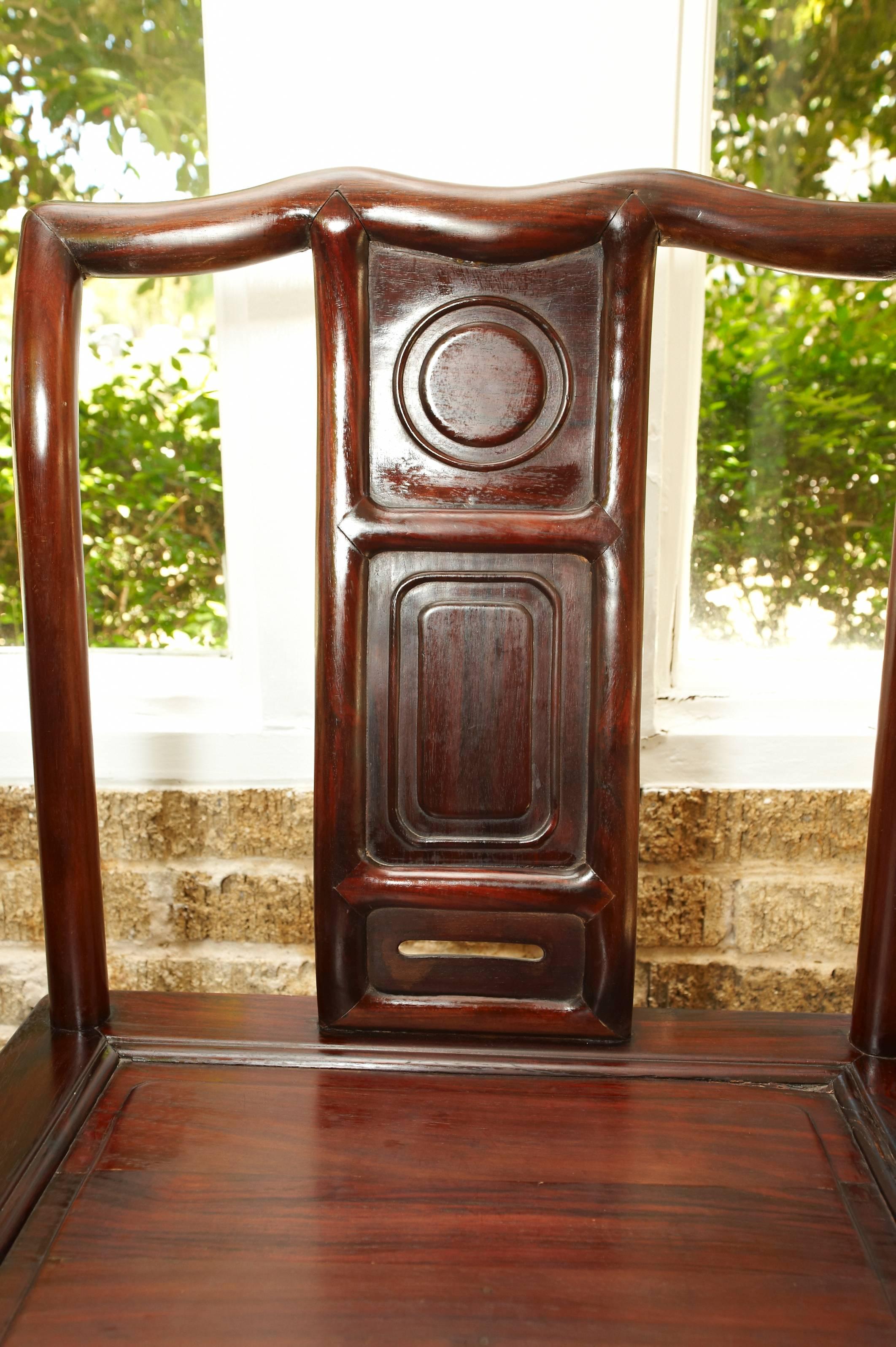 19th Century Rosewood Chinese Side Chairs In Good Condition In Dallas, TX