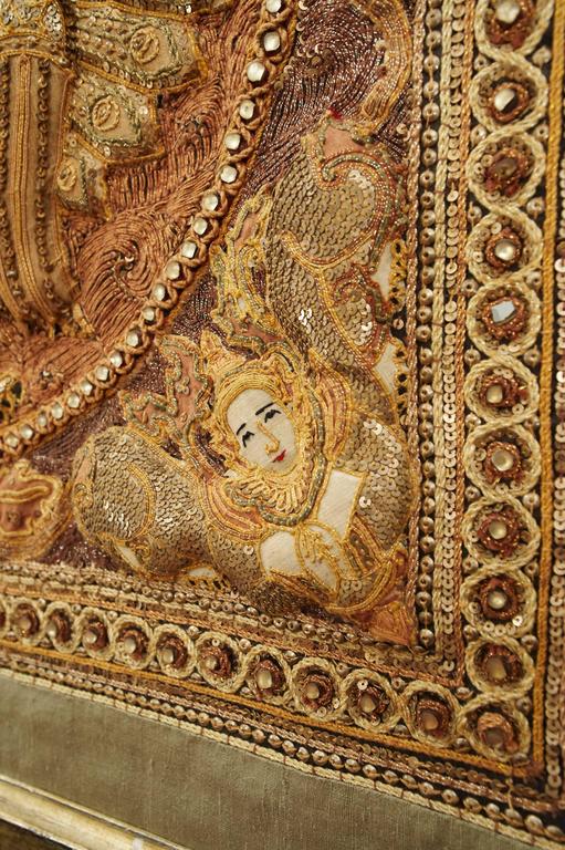 Anglo Raj Burmese Kalaga Tapestry