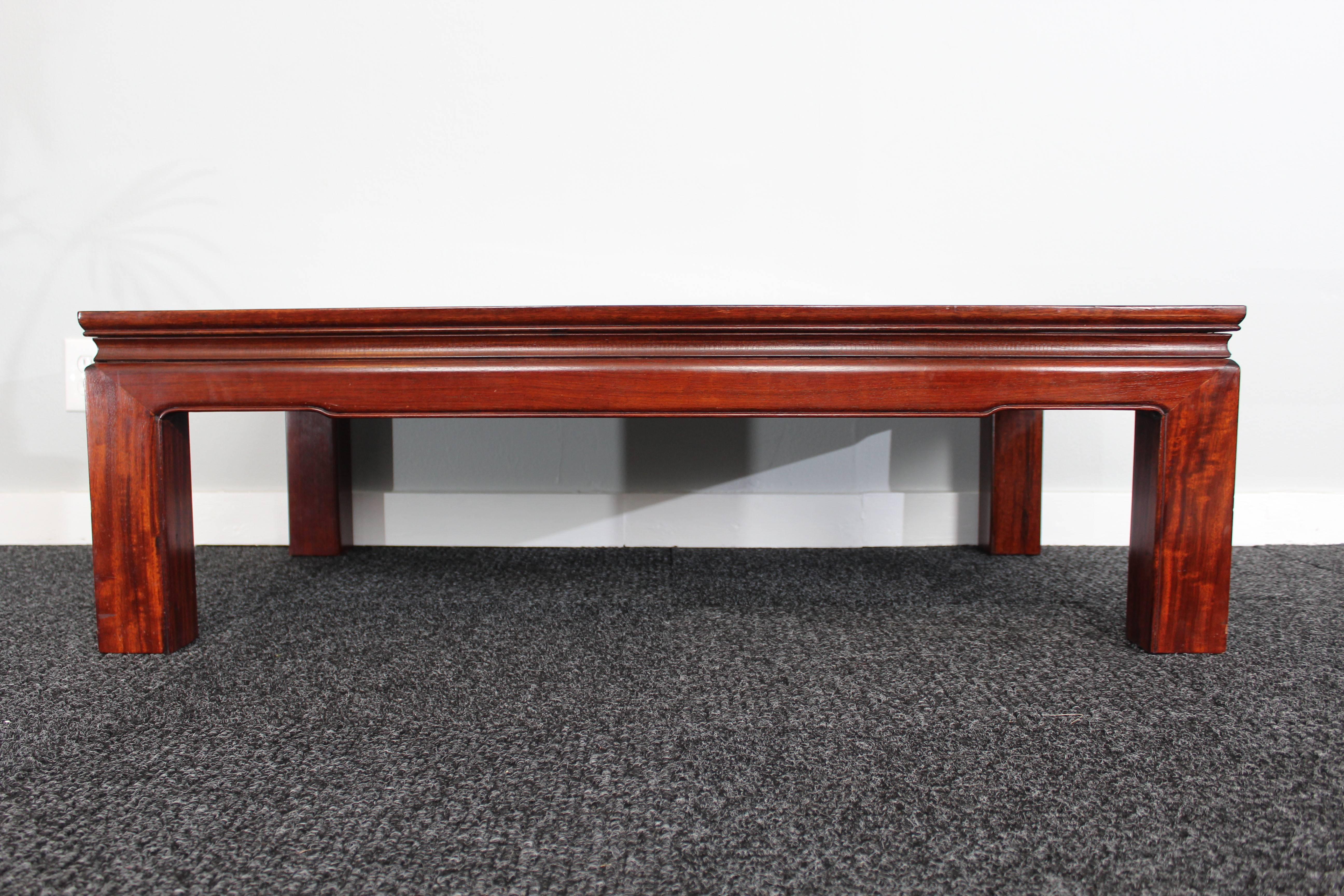 Mid-20th Century Mid-Century Chinese Rosewood Coffee Table