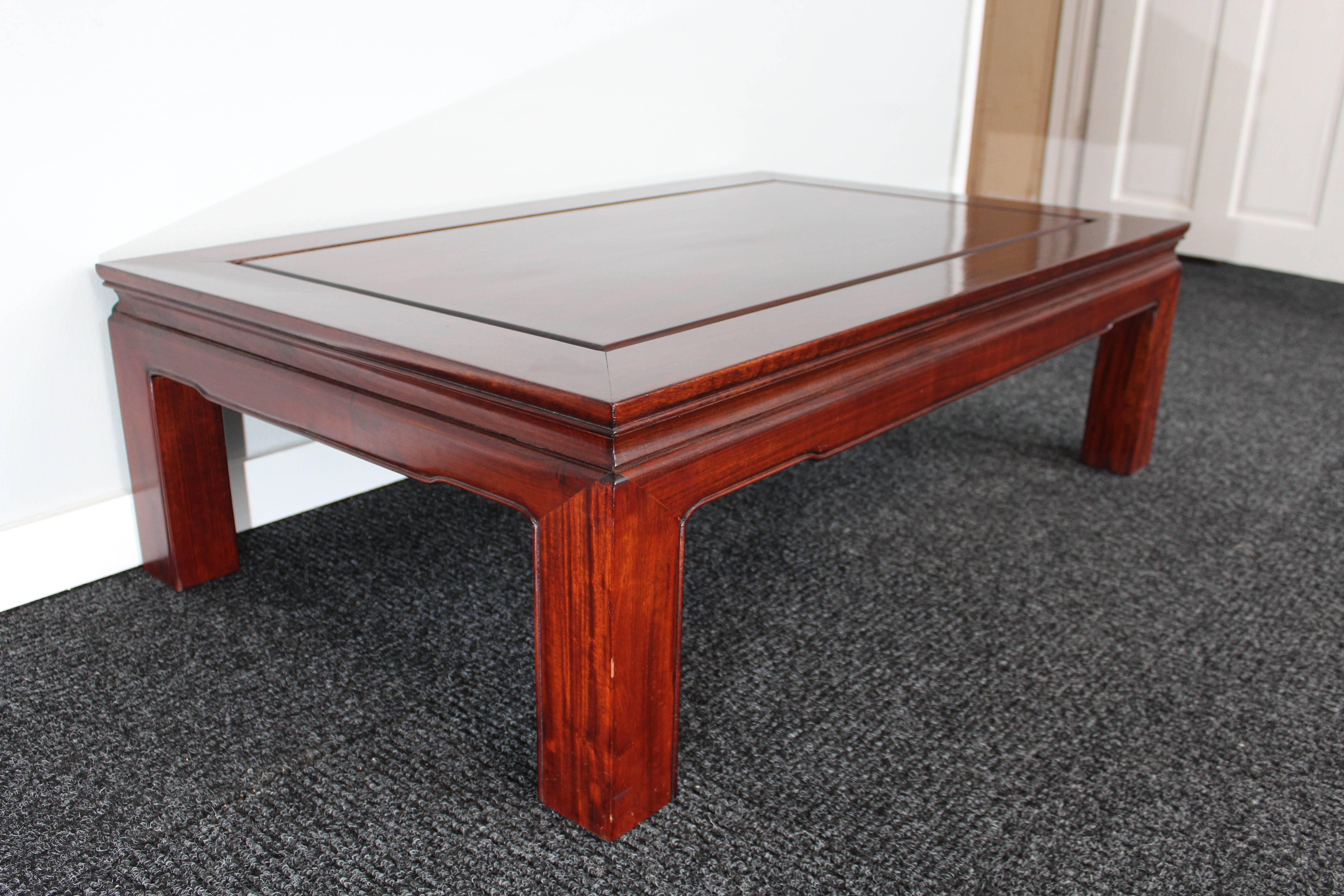Mid-Century Chinese Rosewood Coffee Table 1