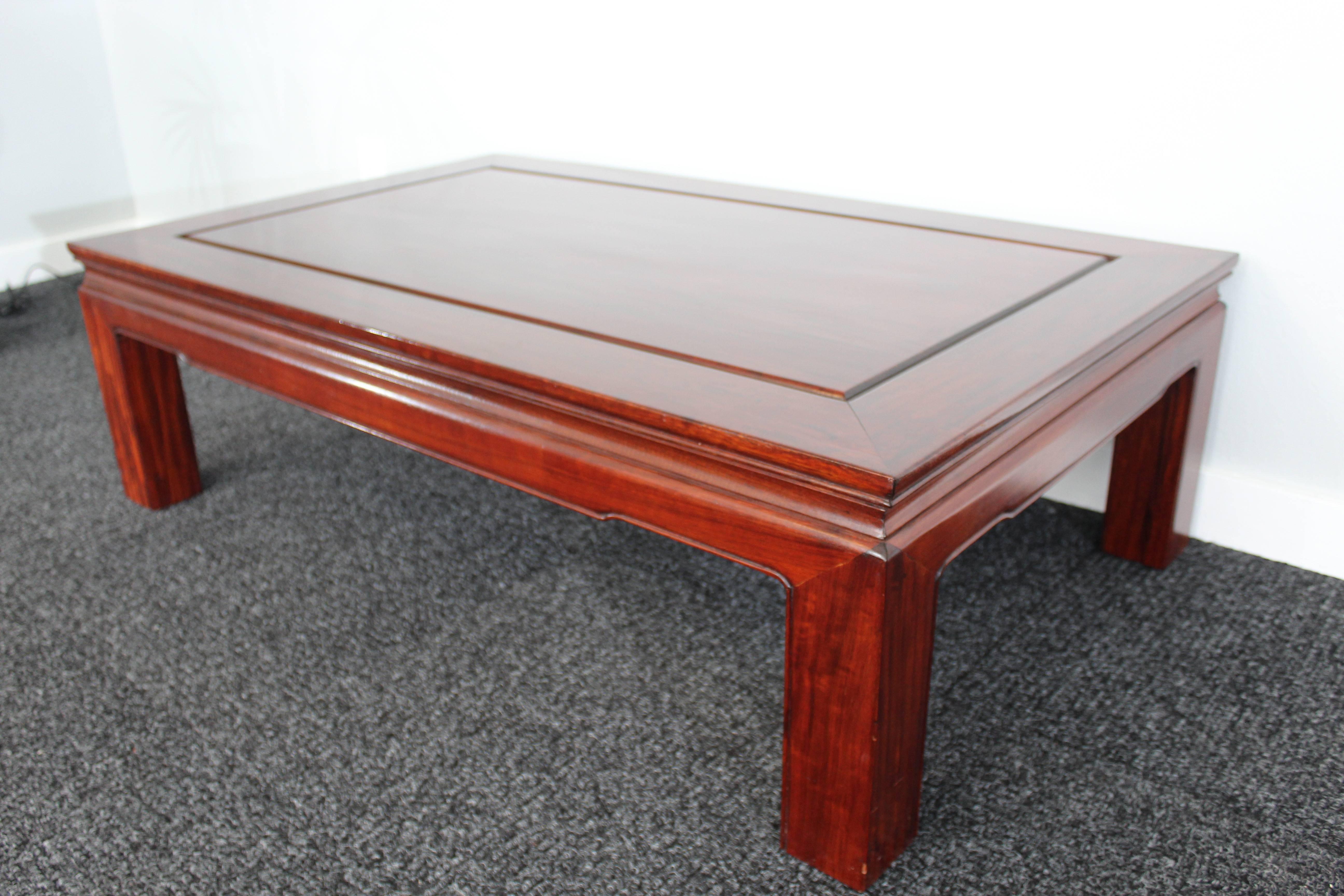 Mid-Century Chinese Rosewood Coffee Table 2