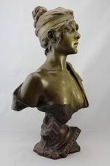 Emmanuel Villanis "Galetee" Large French Bronze Sculpture, circa 1900