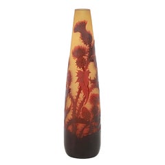 D’Argental Art Nouveau Cameo Thisle Vase