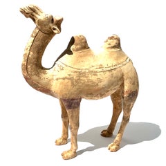 Tang Dynasty Polychromed Pottery Bactrian Camel