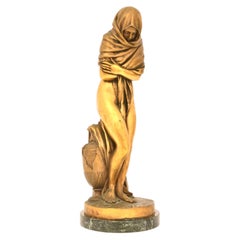 Jean-Antoine Houdon (français, 1741-1828), « L'Hiver », bronze doré de Barbedienne