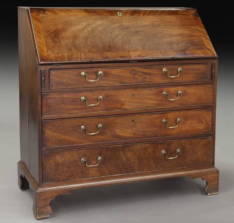 Georgian Gany Drop Front Bureau Chest Desk For At 1stdibs Georgian Gany Drop Front Secretary Bureau Desk The Crossbanded Lid Revealing A Nicely Ed Interior