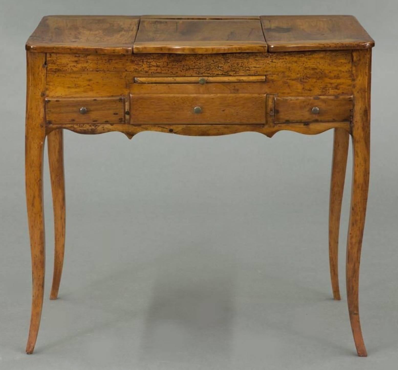 Country French, 18th Century Fruitwood Ladies Dressing Bedroom Table