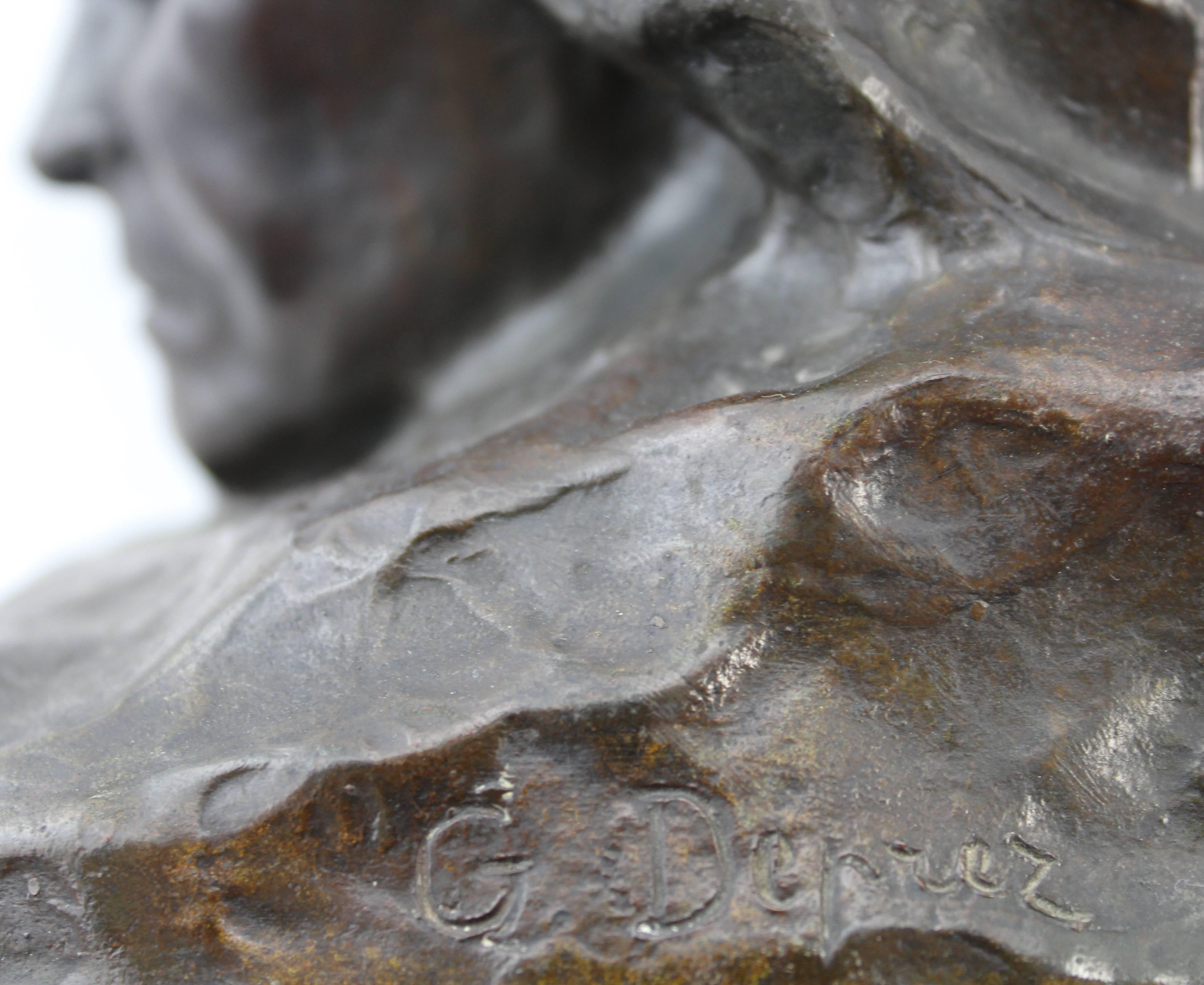 Forged Paul Gaston Deprez Bronze Bust of Beethoven, circa 1900