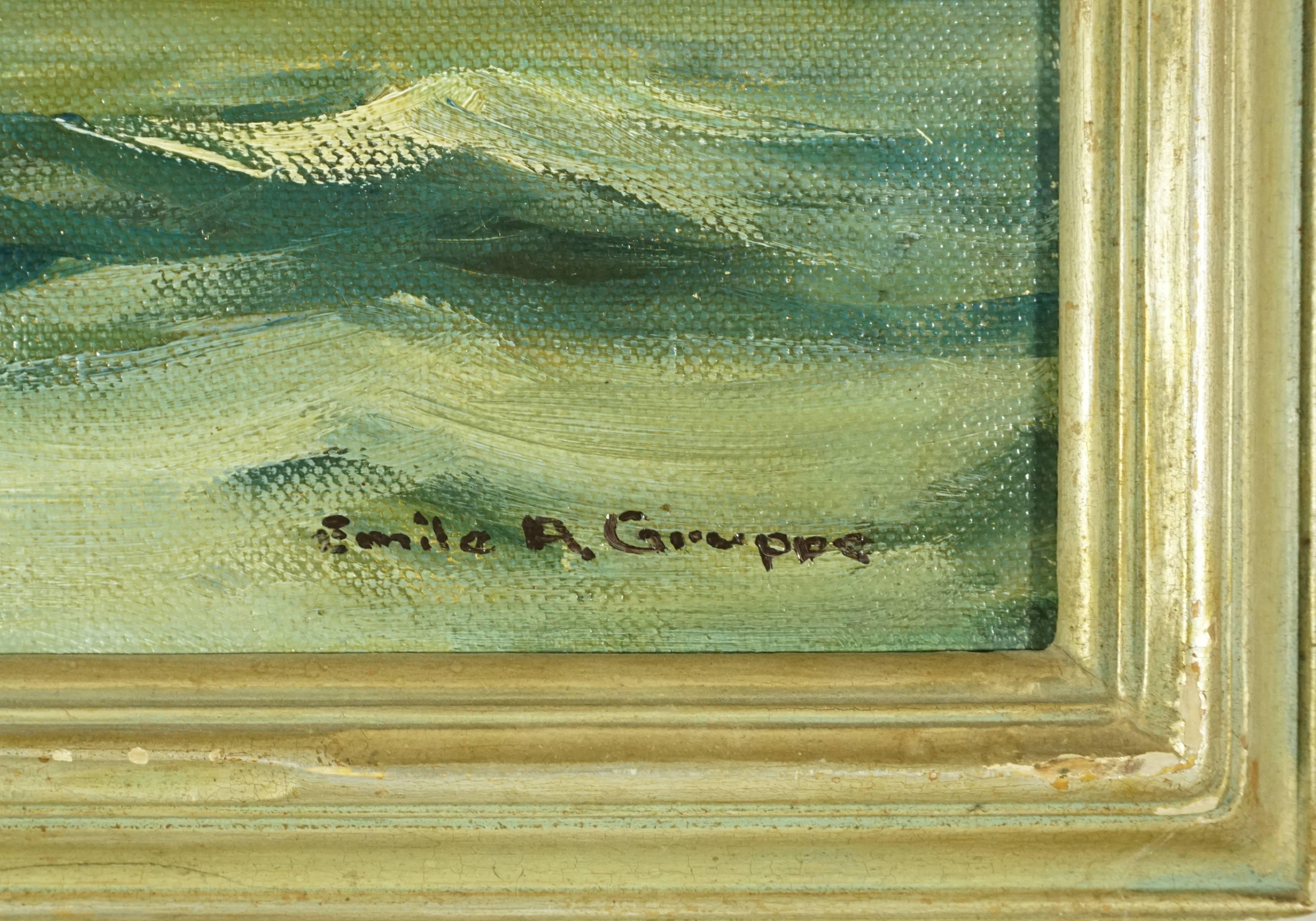 American Emile Albert Gruppe Oil on Canvas, Gloucester Seagulls 30”X25”