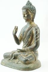 Late Ming 16th-17th Century Chinese Tibetan Gilt Bronze Shakyamuni Buddha