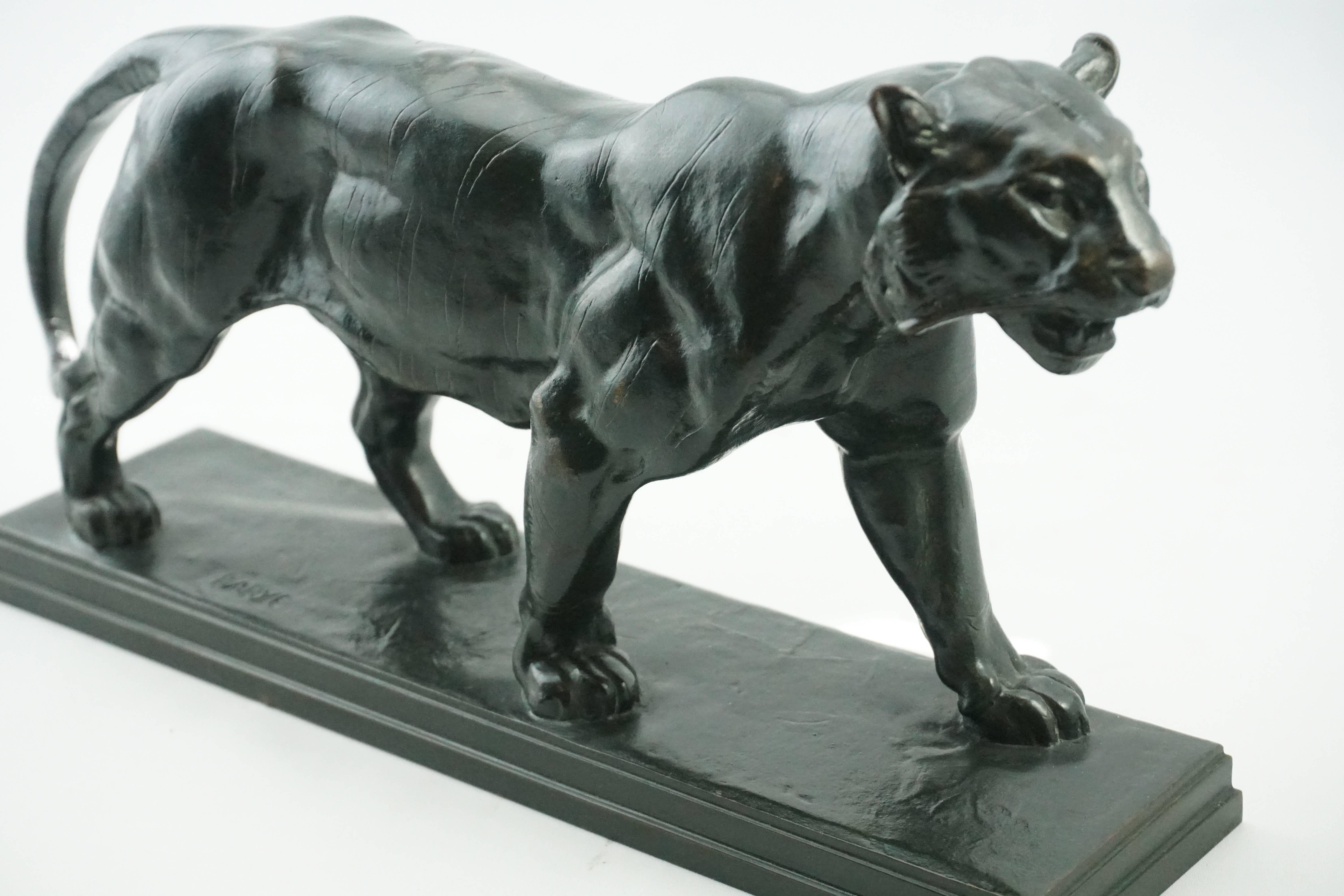 Late 19th Century Antoine Louis Barye Tigre Qui Marche, F Barbedienne