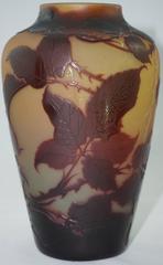 D'Argental Cameo Paul Nicolas Butterfly Carved Vase, circa 1910
