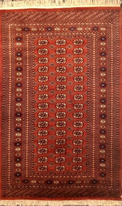 Bokhara Turkaman Tekke Handwoven Silk and Wool Rug