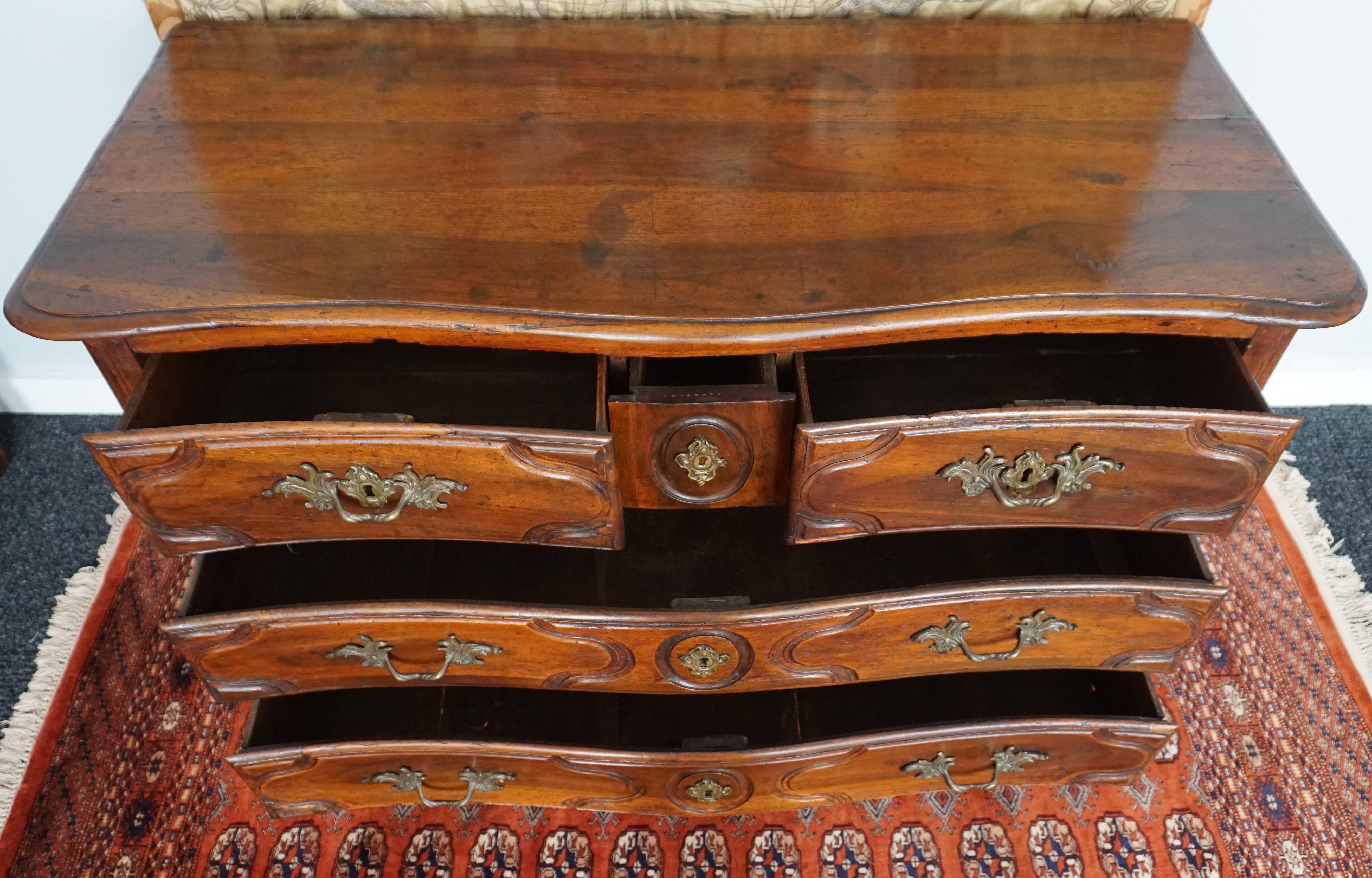 Late 18th Century French Louis XV 18th Century Walnut Commode Chest
