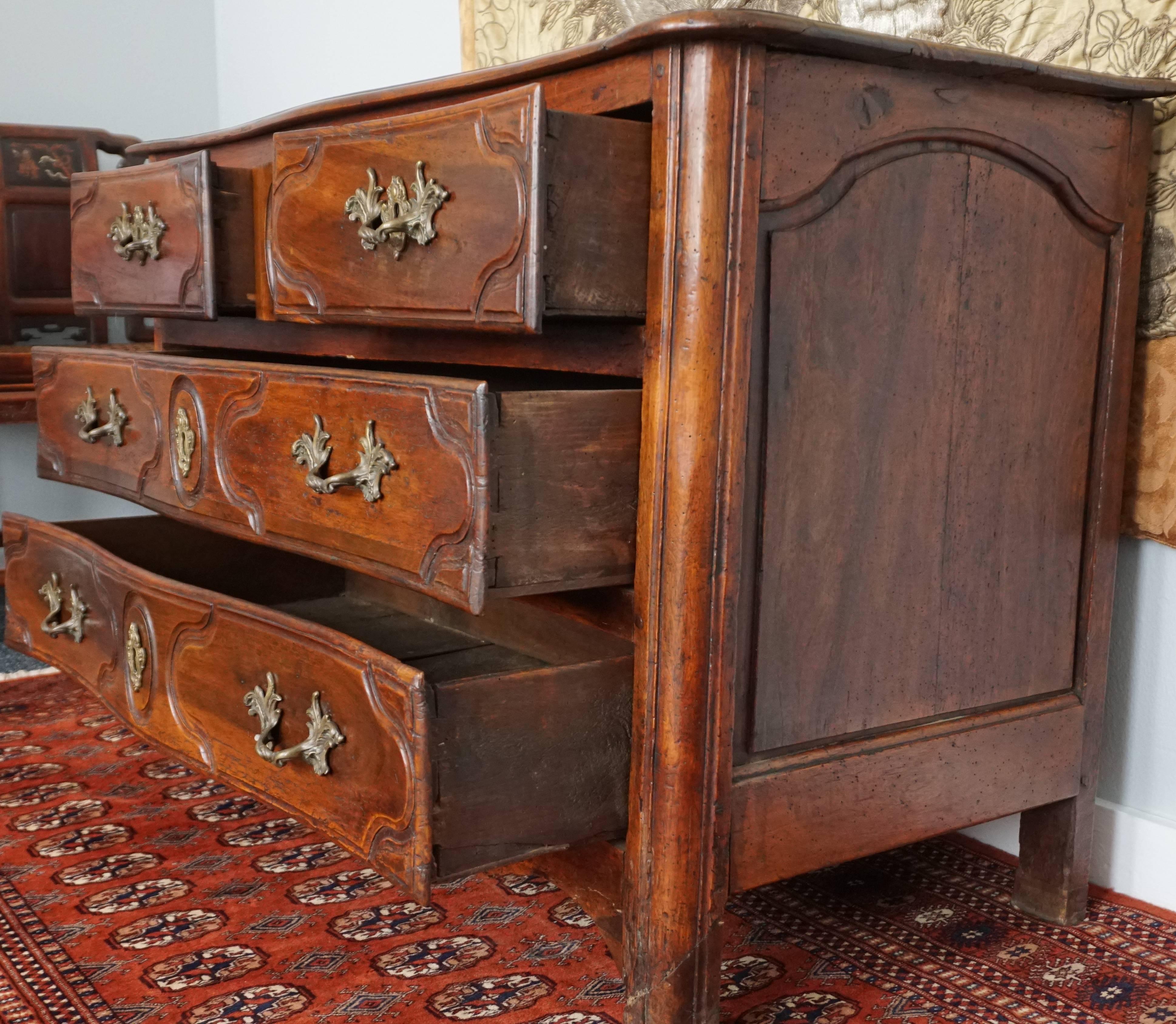 French Louis XV 18th Century Walnut Commode Chest 1