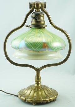 Tiffany Studios Jugendstil Bronze und Favrile Tischlampe
