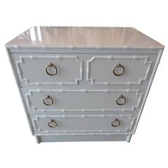 Faux Bamboo Vintage Newly Lacquered Dresser Chest or Nightstand, Pair Available 10