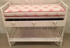 Faux Bamboo Baby Changing Table Lilly Pulitzer Elephant Pink Lacquered Girl