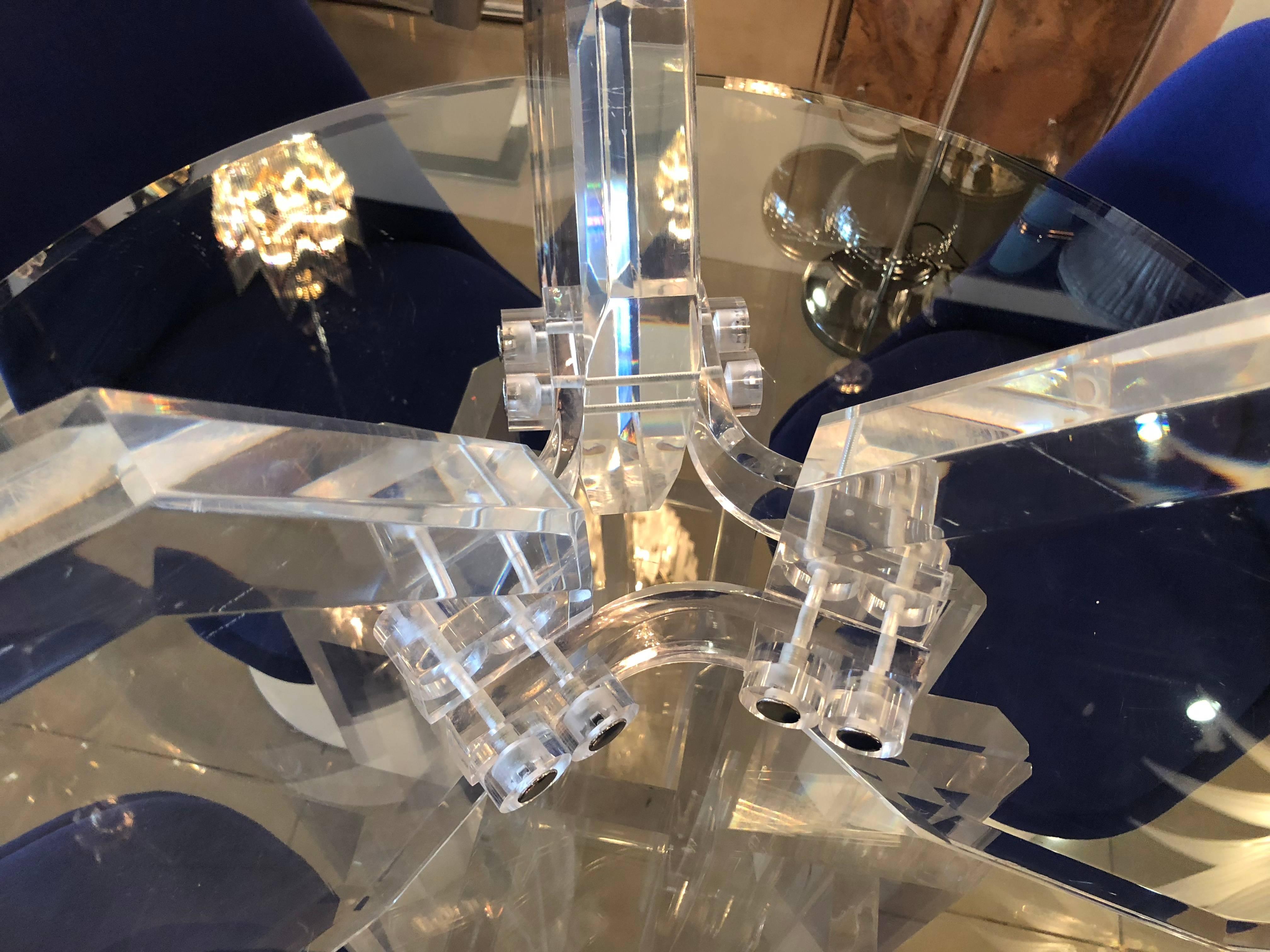 lucite coffee table base