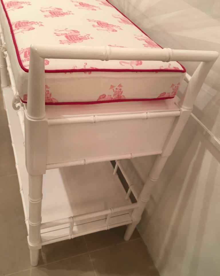 Faux Bamboo Baby Changing Table Lilly Pulitzer Elephant Pink Lacquered Girl