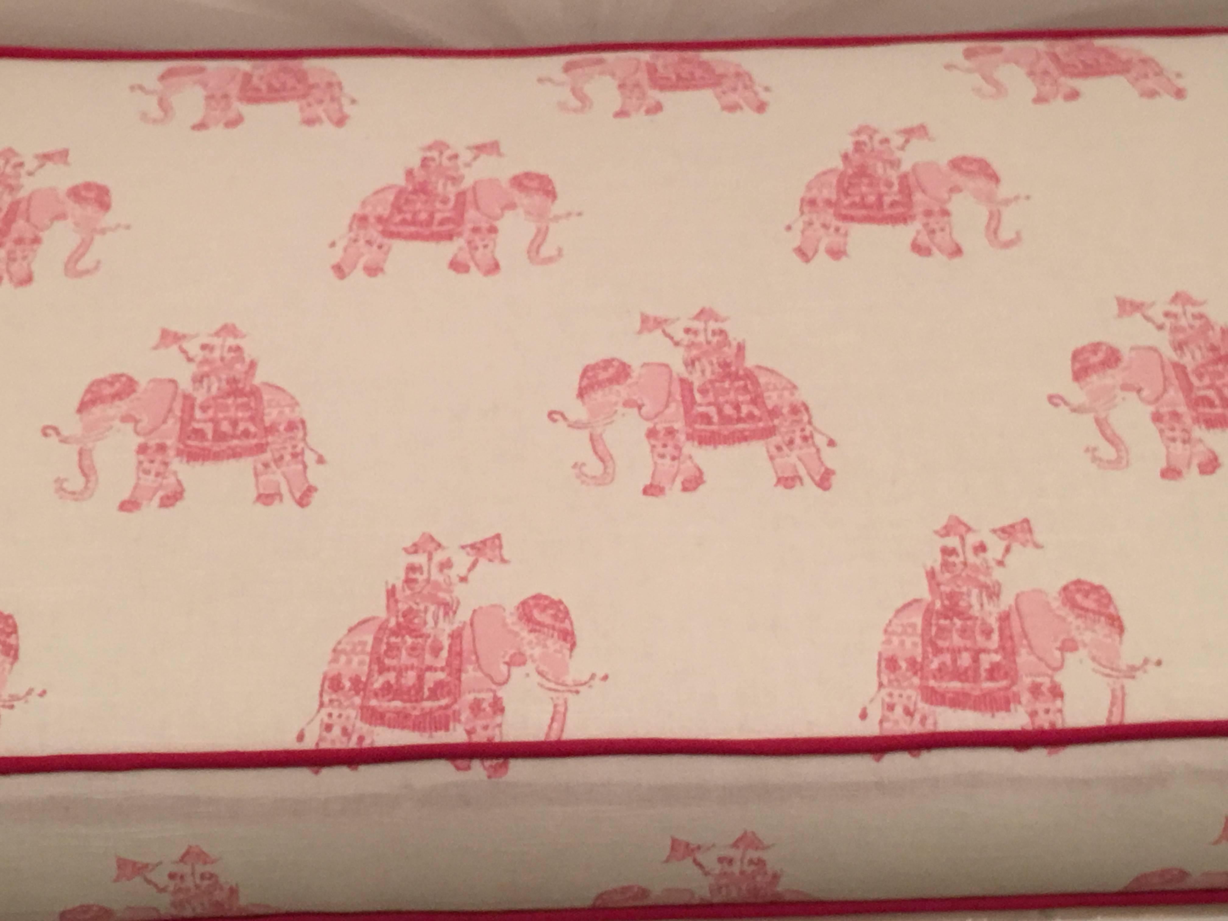 Hollywood Regency Faux Bamboo Baby Changing Table Lilly Pulitzer Elephant Pink Lacquered Girl